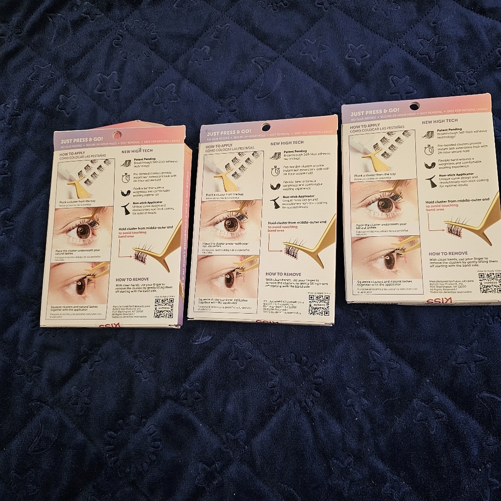 KISS imPRESS Press-On Falsies Voluminous Curly 3 Pack Of 30 New - Picture 2 of 6
